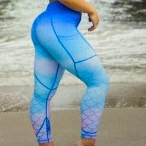 Curves n Combat Boots | Shimmer Mermaid Leggings